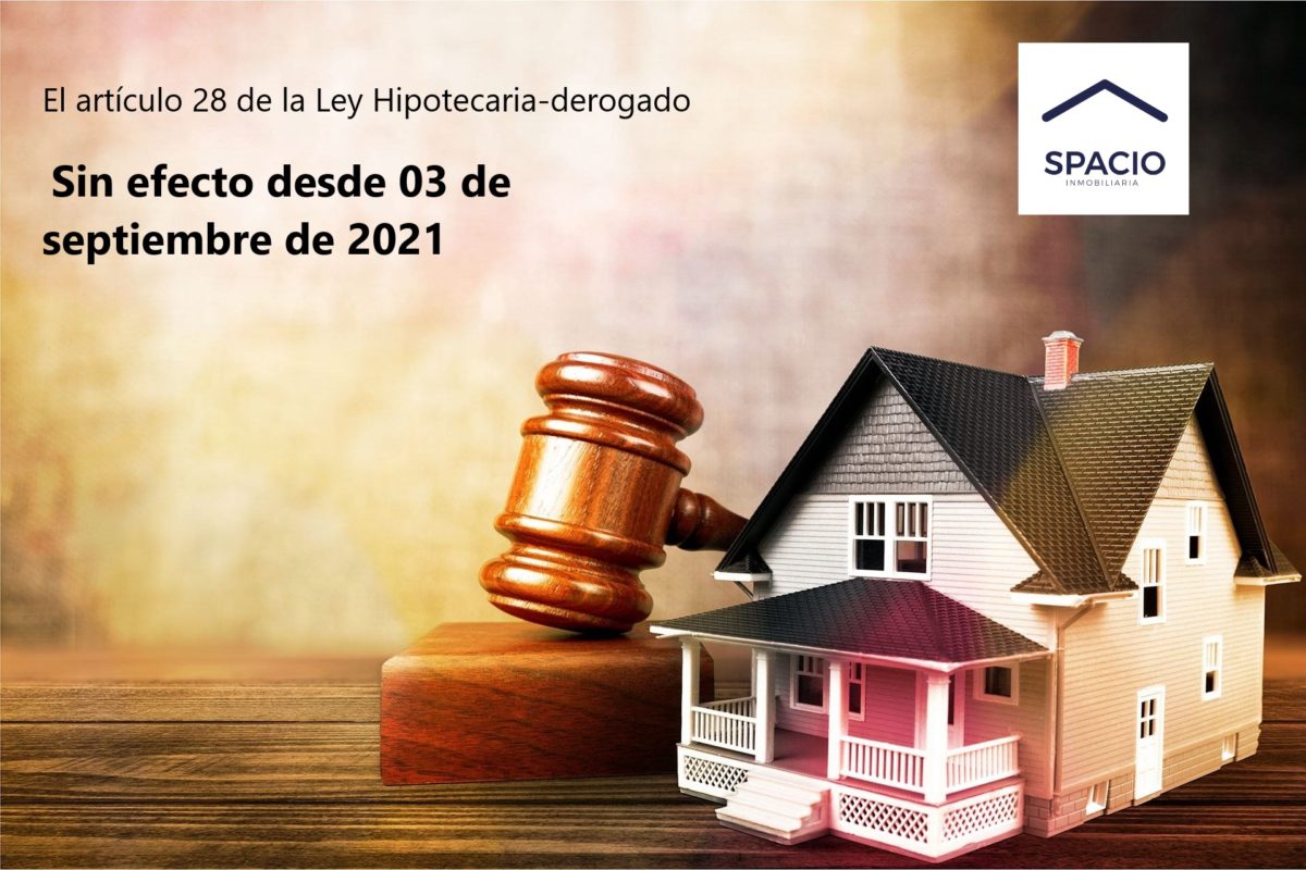 Derogación del artículo 28 de la Ley Hipotecaria